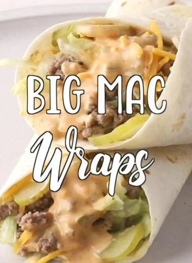 Delicious Big Mac Wrap featuring all the classic ingredients in a convenient wrap.