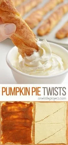 Delicious Easy Pumpkin Pie Twists served on a festive plate