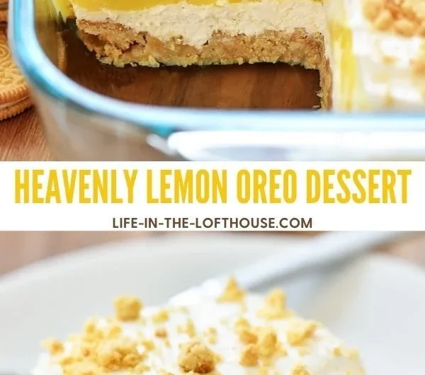 Heavenly Oreo Lemon Dessert with creamy layers and lemon zest.