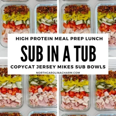 Delicious Sub Bowls inspired by Jersey Mike's Sub In A Tub recipe.