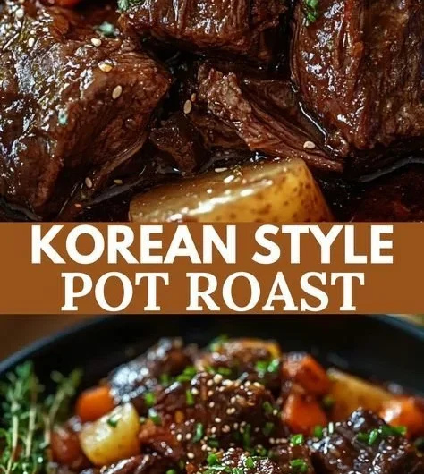 Korean Style Pot Roast with tender beef and flavorful sauce