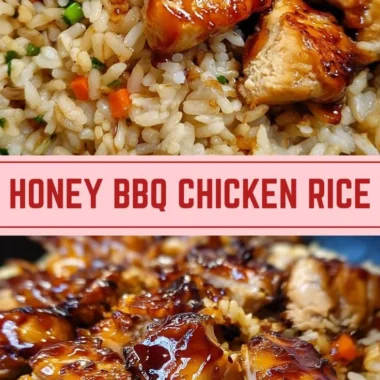 One-Pan Honey BBQ Chicken Rice with vibrant vegetables and savory sauce