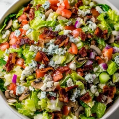 Ruth's Chris signature Chopped Salad with fresh vegetables and dressing