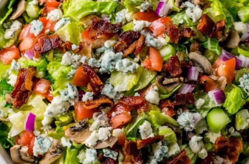Ruth's Chris signature Chopped Salad with fresh vegetables and dressing