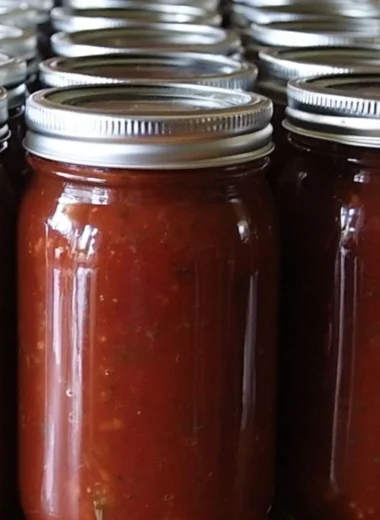 Cozy homemade spaghetti sauce simmering in a pot, ready for pasta.
