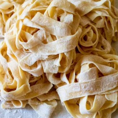 Deliciously cozy sourdough pasta dish garnished with fresh herbs