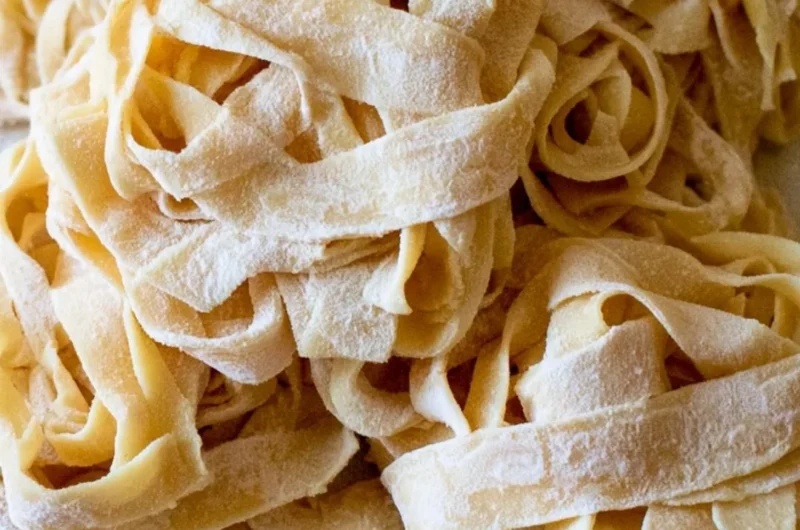 Deliciously cozy sourdough pasta dish garnished with fresh herbs