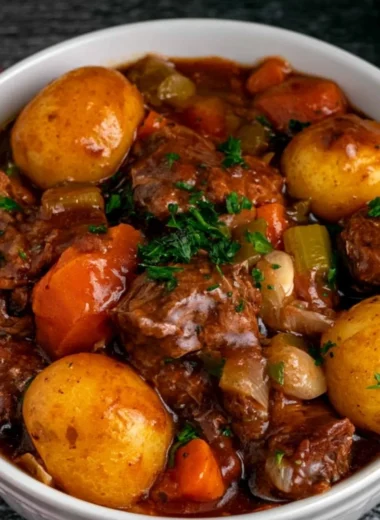 Delicious Crock Pot beef stew with vegetables and tender meat