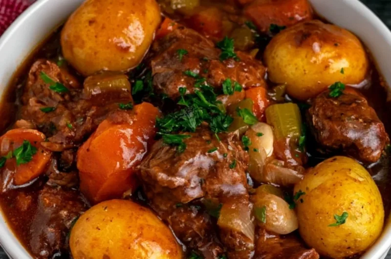 Delicious Crock Pot beef stew with vegetables and tender meat