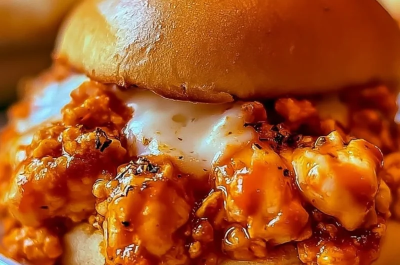 Delicious Cajun Chicken Sloppy Joes served on a bun with toppings