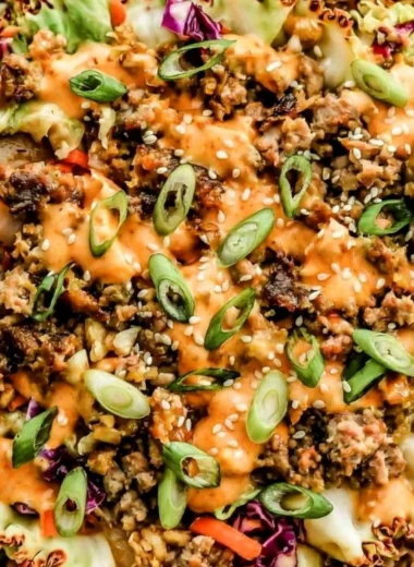 Inside Out Egg Roll in a Bowl with colorful vegetables and savory filling