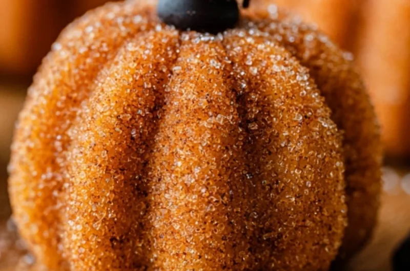 Delicious pumpkin cheesecake truffles decorated with autumn spices