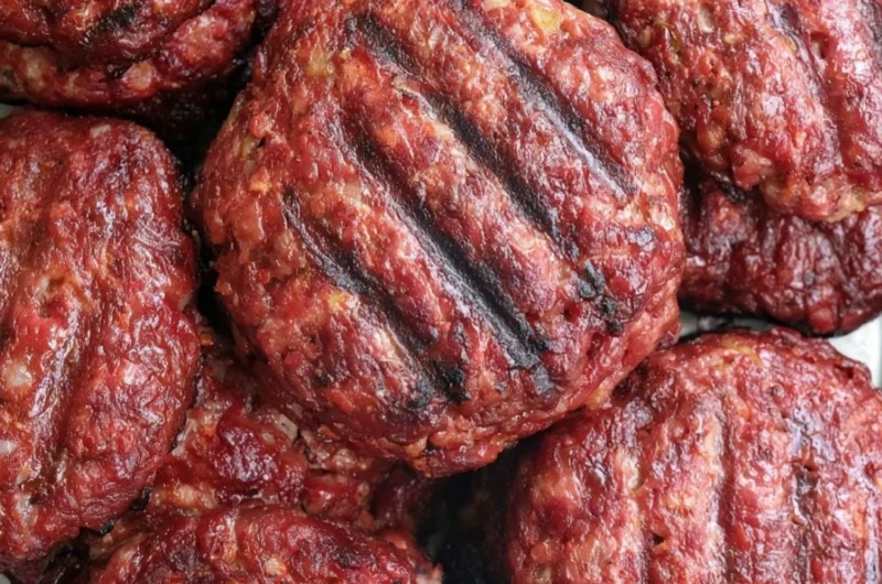 Delicious smoked burgers with savory toppings and grilled to perfection.