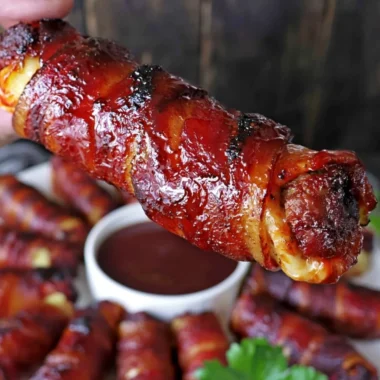 Delicious smoked shotgun shells ready to serve at a barbecue