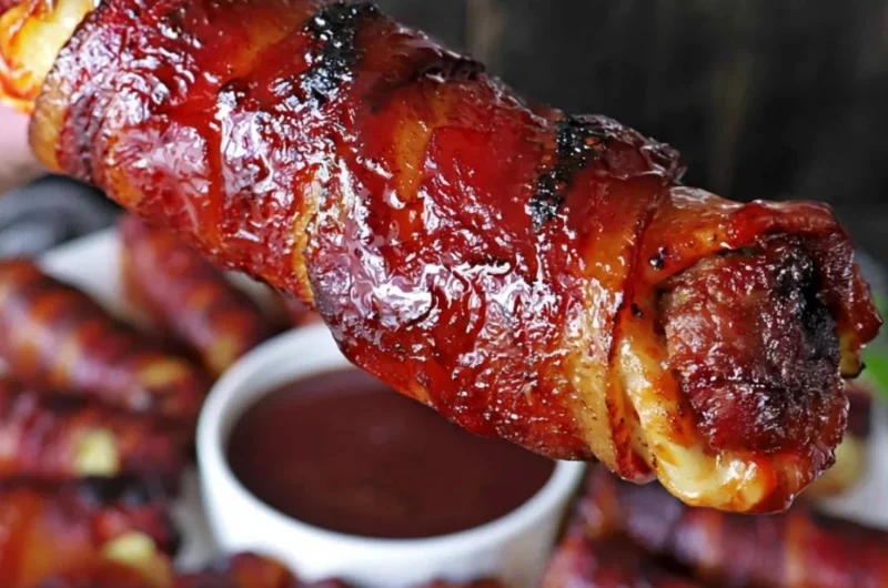 Delicious smoked shotgun shells ready to serve at a barbecue