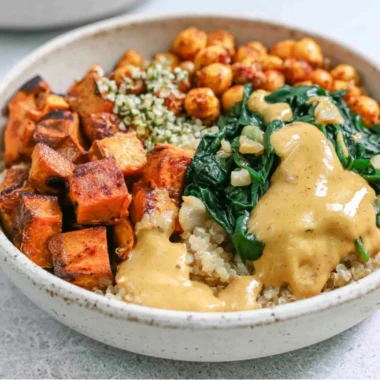 Delicious Sweet Potato Grain Bowls with fresh ingredients and vibrant colors