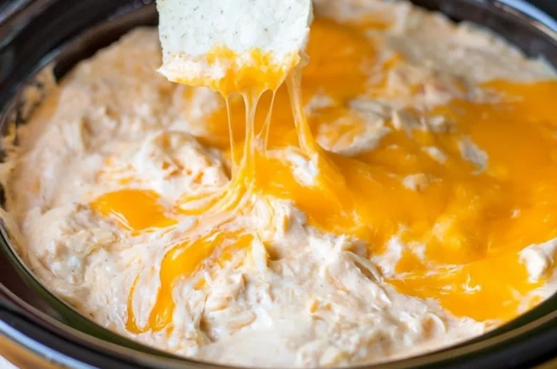 Delicious creamy Maryland crab dip served in a bowl with crackers