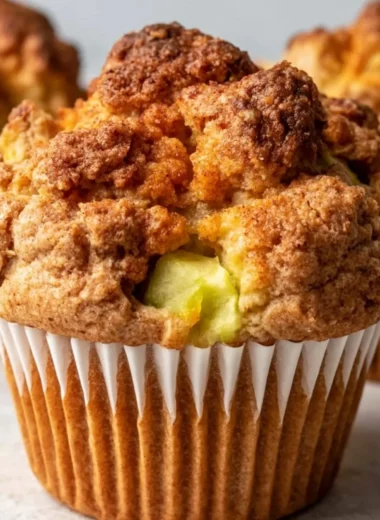 Healthy apple cinnamon muffins recipe with Greek yogurt for fluffy texture